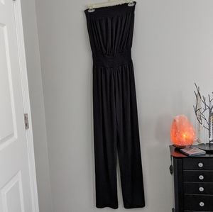 Strapless Wide-Leg Jumpsuit